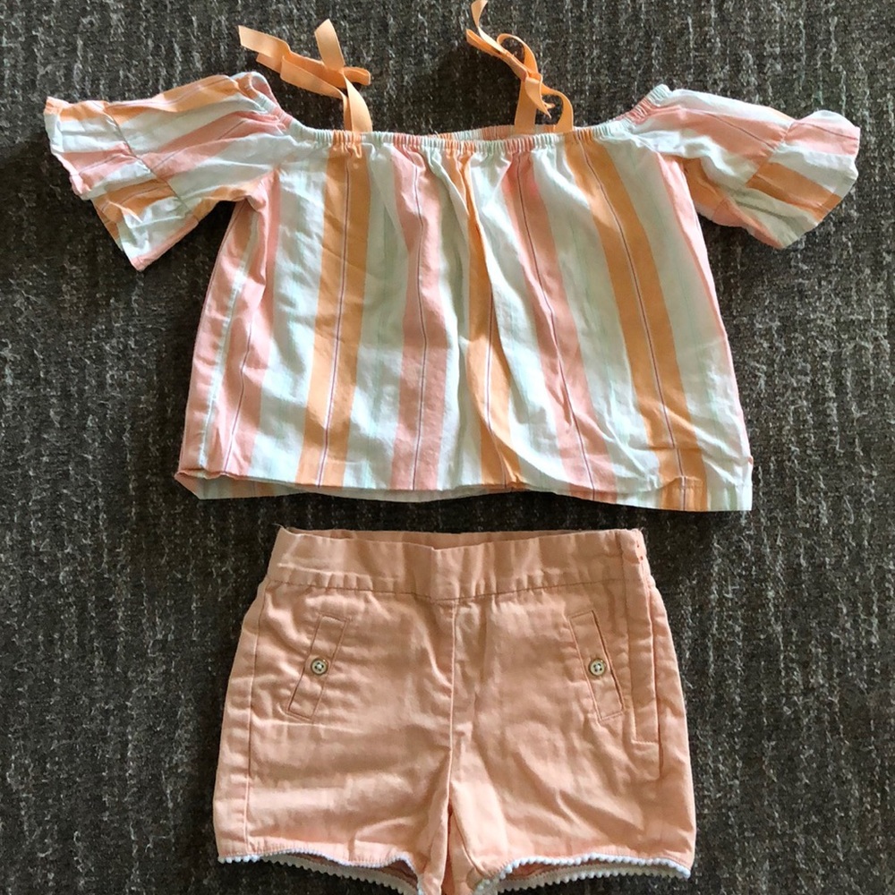Janie and jack shirt and shorts